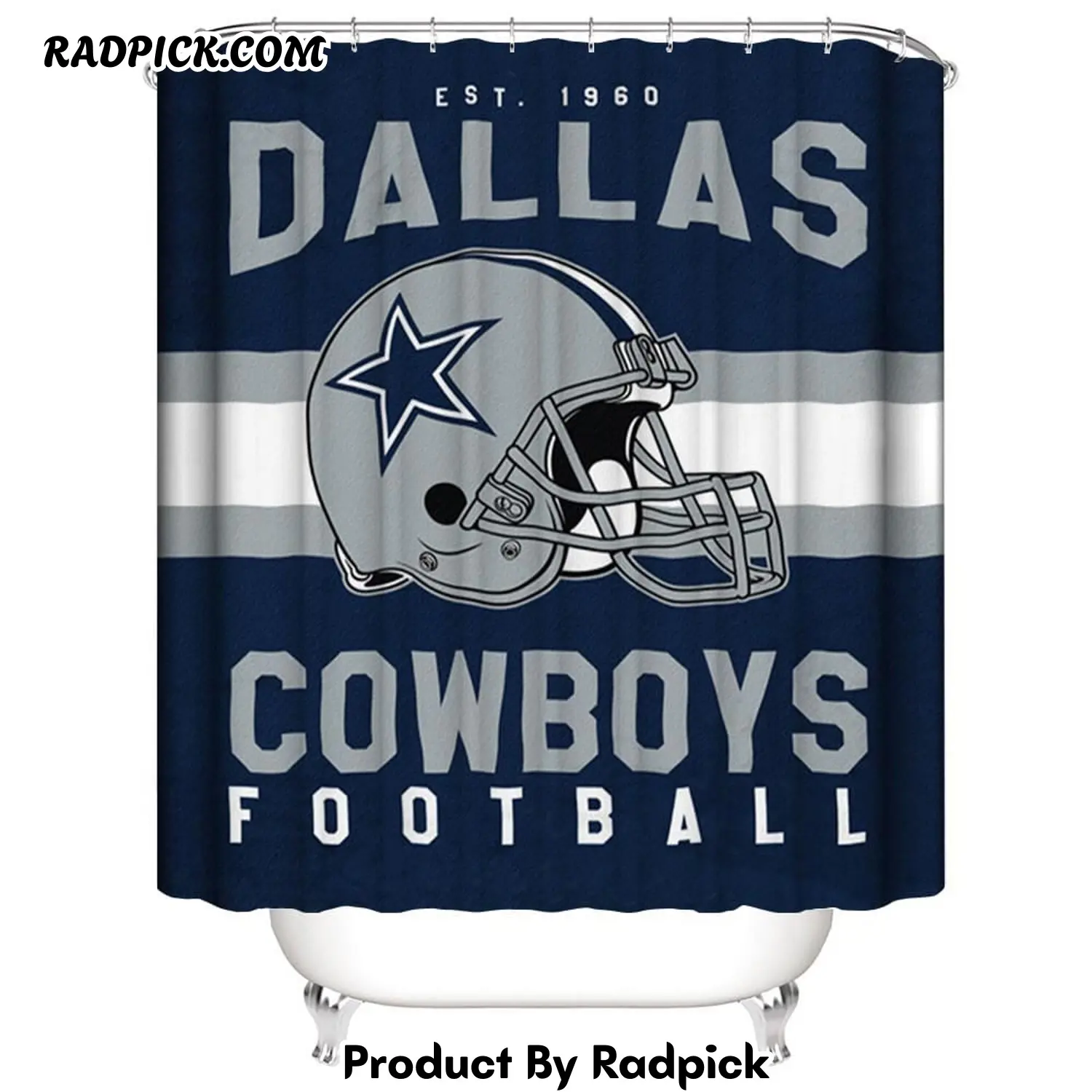 Football team helmet flag fort worth metroplex dallas cowboys shower curtain rp387902